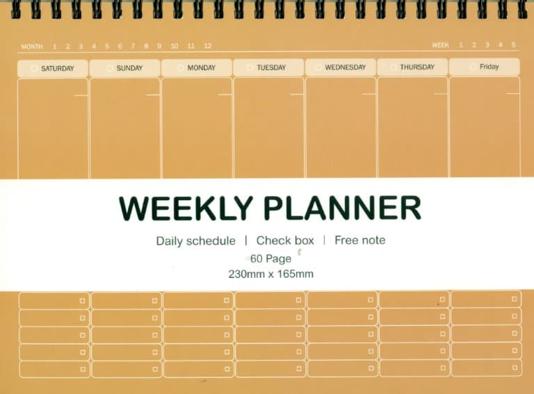 دفتر برنامه‌ریزی مدل weekly planner کد 139