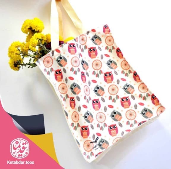 کیف پارچه ای 27*35 (طرح جغد،کد B014)