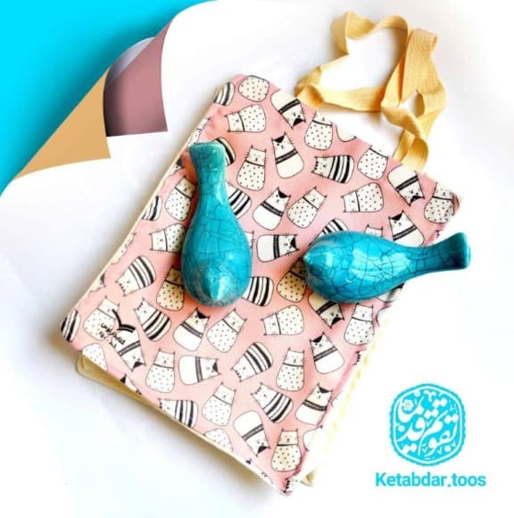 کیف پارچه ای 22*28 (طرح گربه،کد 750)