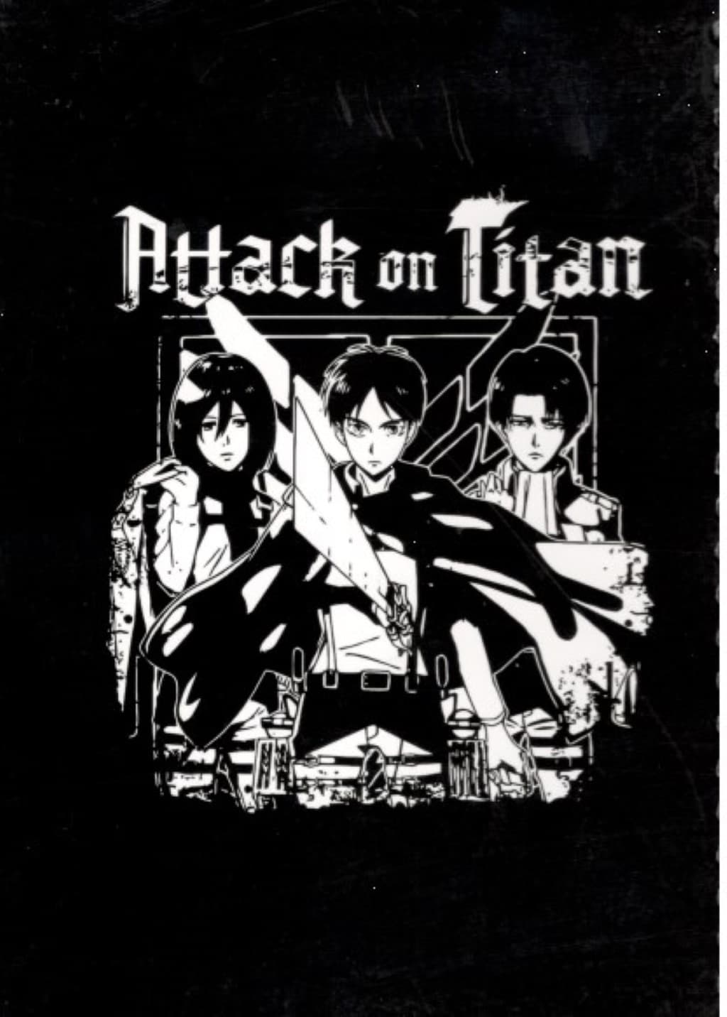 دفتر یادداشت بی خط (ATTACK ON TITAN:حمله به تایتان)،(سیمی،کاغذ مشکی)