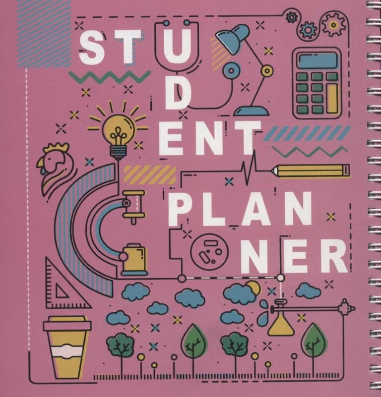 دفتر برنامه ریزی (پلنر دانش آموزی صورتی،کد535)،(سیمی)