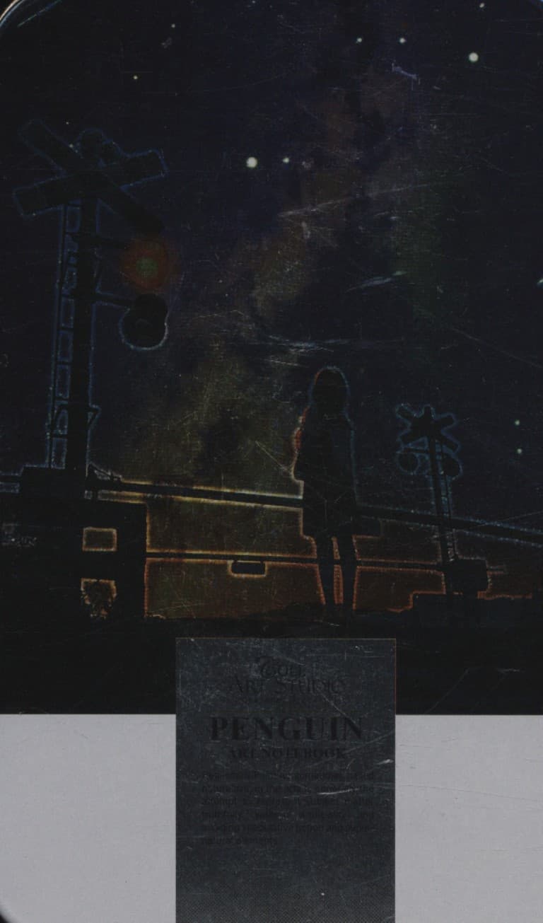 دفتر طراحی جلد فلزی پنگوئن (کد 066) پالتویی