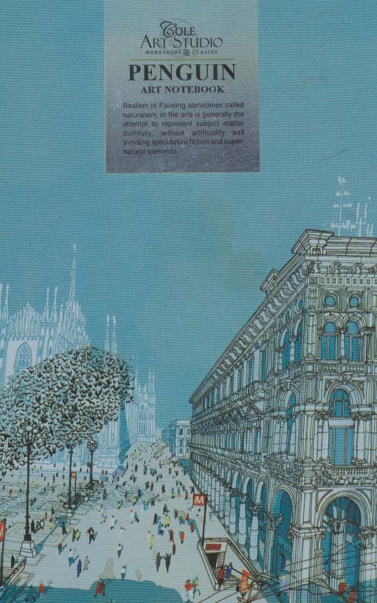 دفتر طراحی کاغذ ترکیبی پنگوئن (کد 028)،(فلزی)