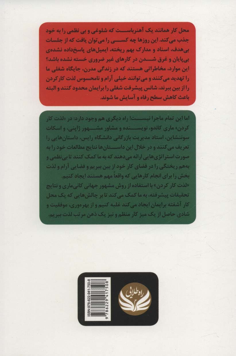 لذت کار کردن (اصول نظم بخشیدن به زندگی کاری)