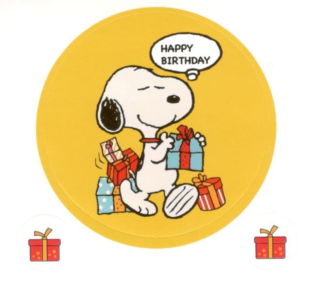 استیکر دات کارت (Happy Birthday) طرح سگ