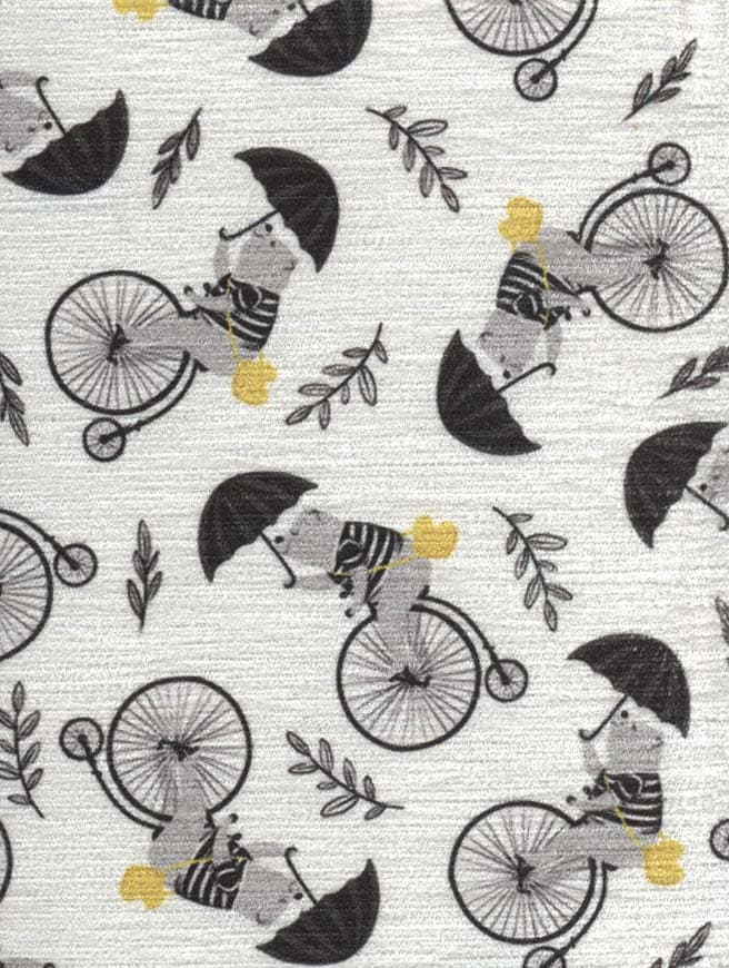 دفتر یادداشت خط‌دار مخملی طرح خرس دوچرخه‌سوار (کد J-0110)