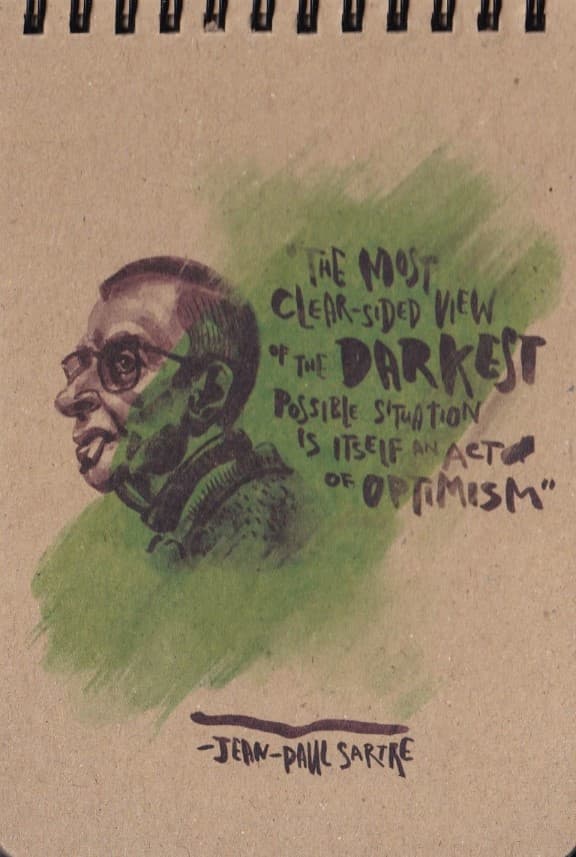 دفتر بی‌خط Jean paul sartre