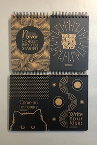 دفتر بی‌خط مشکی A5