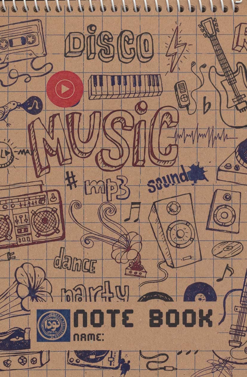 دفتر یادداشت بی خط (کد20)،(سیمی)