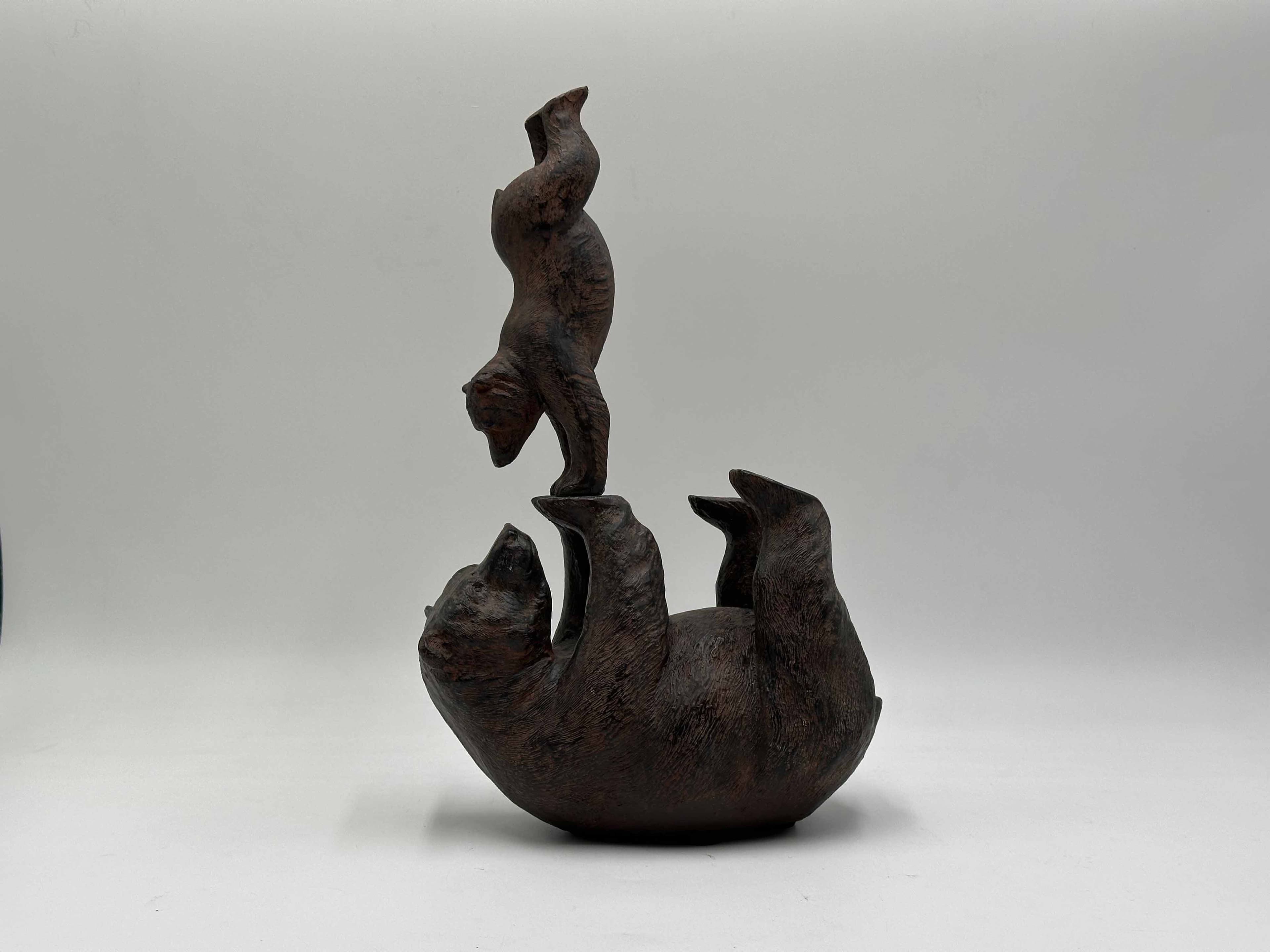 تندیس بازی خرس و بچه خرس