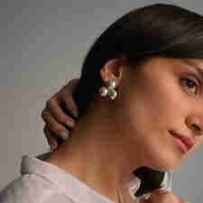 گوشواره نقره کد E035