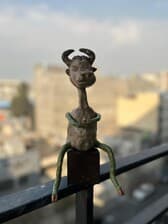 مجسمه پاپیه ماشه گاو انسان
