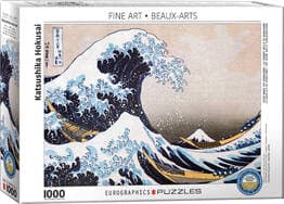 پازل 1000 تکه موج بزرگ کاناگاوا اثر هوکوسای (6000-1545) طرح Great Wave of Kanagawa