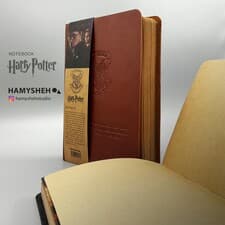 دفتر بی‌خط هری پاتر چرم قهوه‌ای
