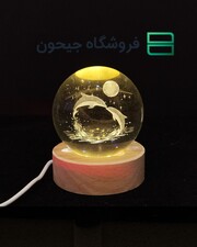 گوی کریستال 6 سانت طرح 15 (2 دلفین)