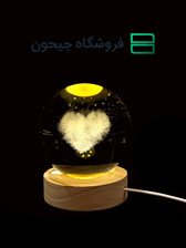 گوی کریستال 8سانت طرح 18 (قلب)