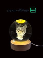 گوی کریستال 8 سانت طرح 3 (کرومی خندان)