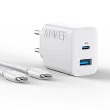 شارژر و کابل شارژ Anker مدل B2347K21‌ توان 20 وات (سفید)