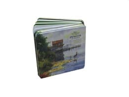 دفترچه یادداشت جلد فلزی پنگوئن طرح دریاچه (کد 689) خشتی کوچک