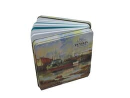 دفترچه یادداشت جلد فلزی پنگوئن طرح قایق (کد 634) خشتی کوچک