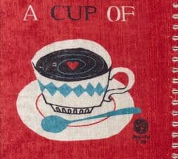 دفتر یادداشت نقطه ای مخملی قدیما (طرح A CUP OF)،(بولت ژورنال J 20)،(سیمی)