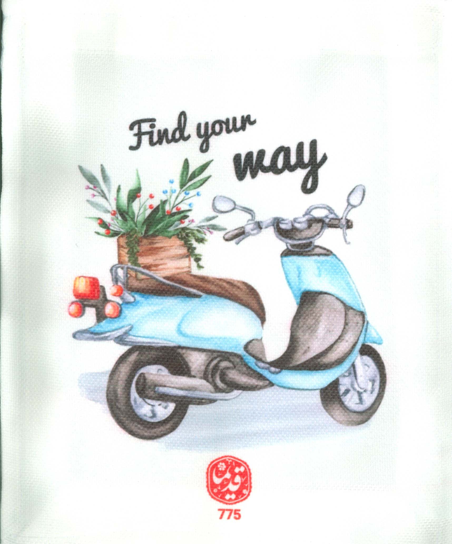 کیف پارچه ای 22*28 (طرح موتور،کد 775)