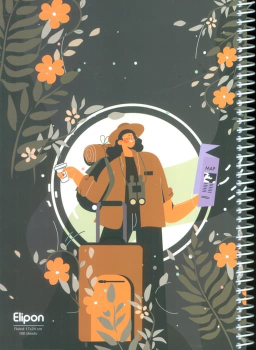 دفتر خط دار فانتزی 100 برگ (12طرح،کد 239)،(سیمی)