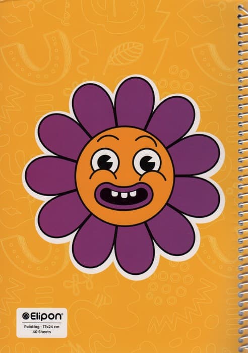 دفتر نقاشی کارتونی 40برگ (12طرح،کد 289)،(سیمی)