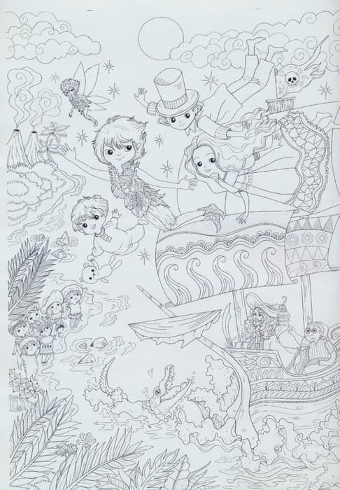 پازل پوسترهای رنگ آمیزی فوق العاده 1:پیتر پن (70*100)