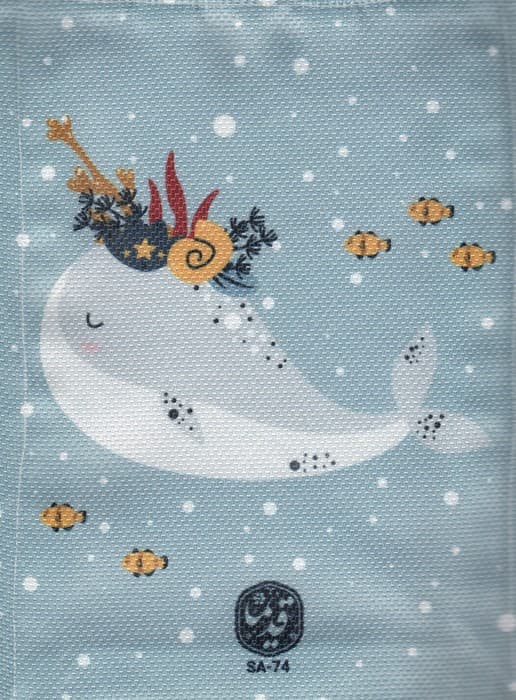 کیف پارچه ای قدیما 15*23 (طرح نهنگ،کد SA_74)