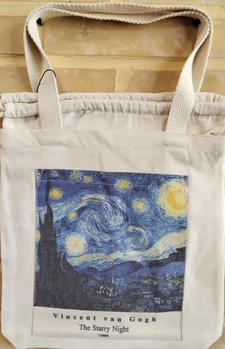 کیف پارچه ای جیب دار 31*37 (شب پر ستاره،کد 2105)