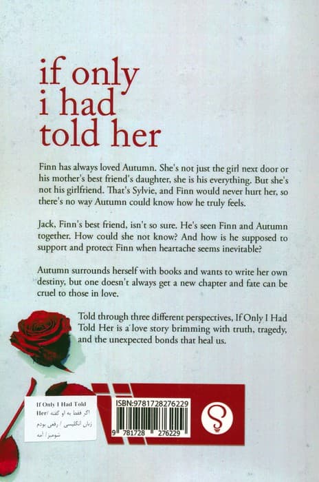 IF ONLY I HAD TOLD HER:اگر فقط به او گفته بودم (زبان اصلی،انگلیسی)