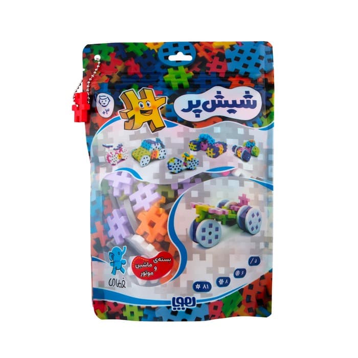 بسته اسباب بازی ساختنی شیش پر کوچولو:بسته ی صورتی