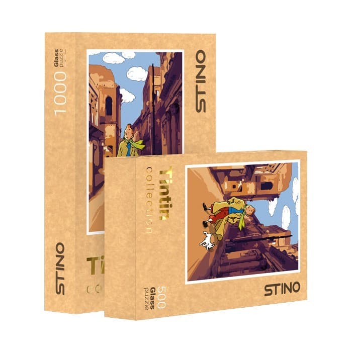 پازل شیشه ای استینو 500 تکه طرح تن تن (کد 19103)