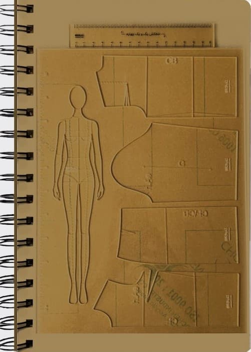 دفتر طراحی خیاطی (به همراه شابلون)،(سیمی)