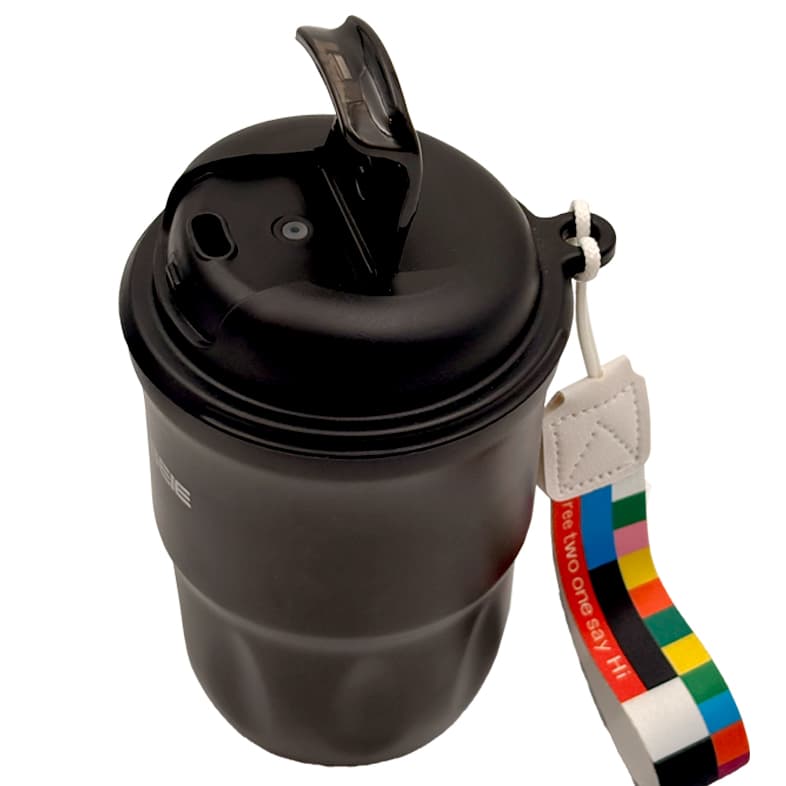 تراول ماگ سفید مشکی350 میل کد 41