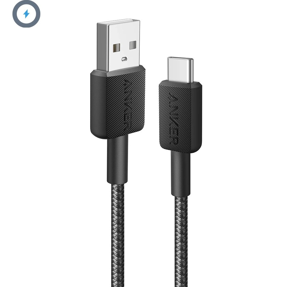 کابل شارژ Anker 322 USB-A to USC Type-c به طول 09 متر (مشکی)