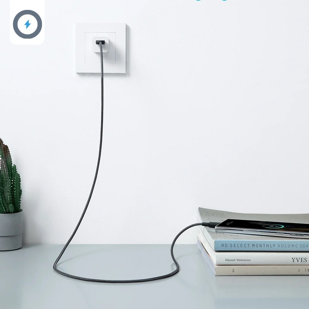 کابل شارژ Anker 322 USB-A to USC Type-c به طول 09 متر (سفید)