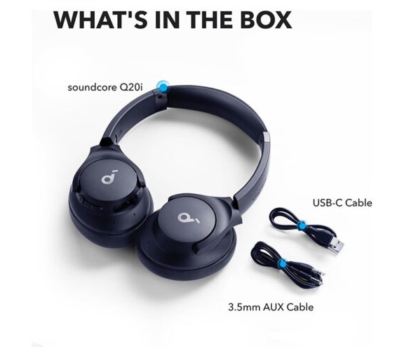 هدفون بلوتوثی انکر مدلLife Q20 upgraded (مشکی)