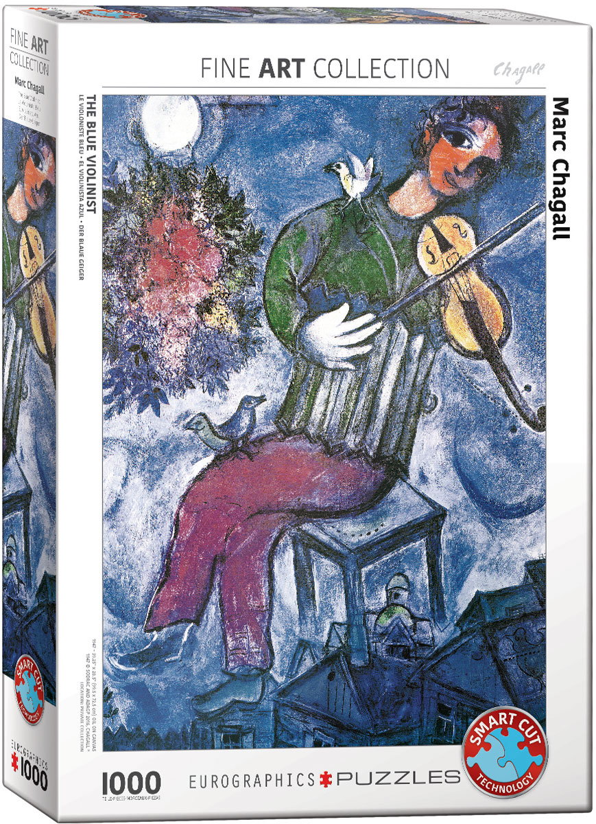 پازل 1000 تکه ویولونزن آبی اثر مارک شاگال (6000-0852) طرح The Blue Violinist