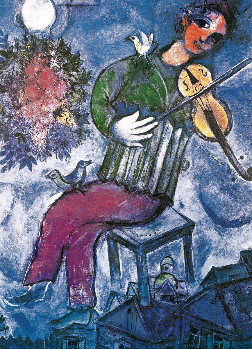 پازل 1000 تکه ویولونزن آبی اثر مارک شاگال (6000-0852) طرح The Blue Violinist