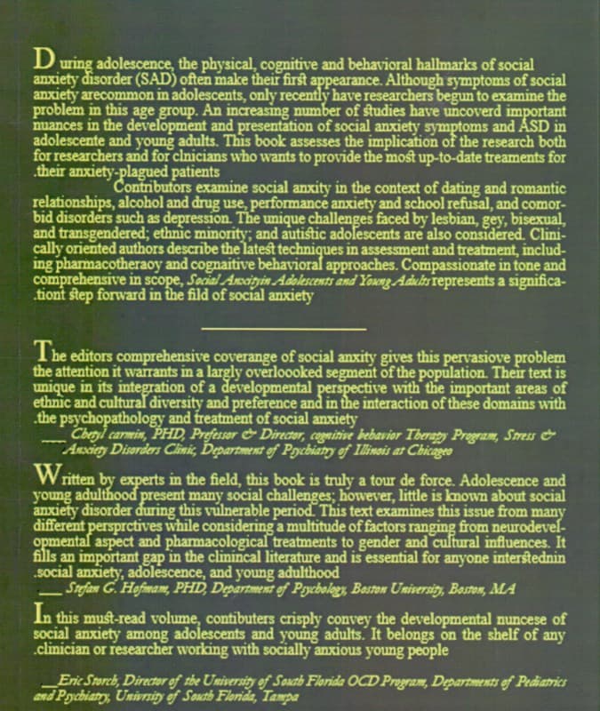 اضطراب اجتماعی در نوجوانان  و جوانان (از نظریه رشد تا اقدامات بالینی)