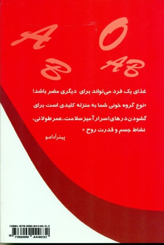 رژیم غذایی برای گروههای خونی بر اساس تحقیقات دکتر پیتر آدامو