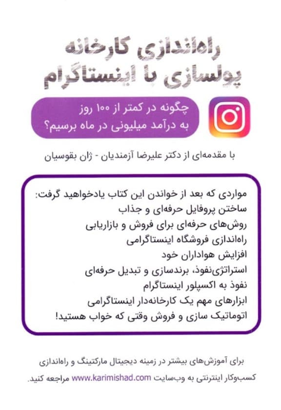 راهاندازی کارخانه پولسازی با اینستاگرام (چگونه در کمتر از 100 روز به درآمد میلیونی در ماه برسیم)