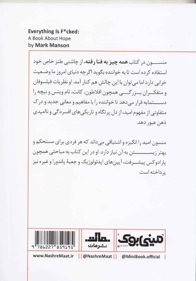 همه چیز به فنا رفته (هنر ظریف امیدواری) مینی بوک