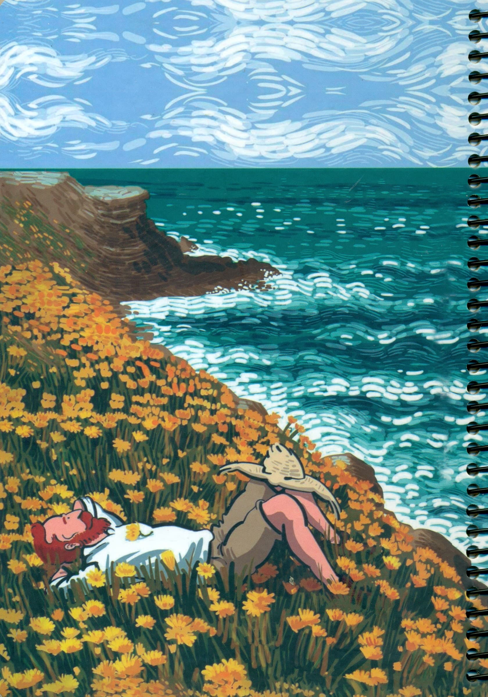 دفتر یادداشت خط دار آرت ون گوگ (کد A004)،(سیمی)