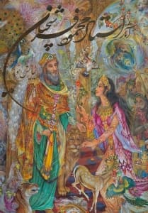 آثار استاد محمود فرشچیان 1 (با قاب) نیایش نور