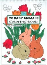 کتاب رنگ آمیزی BABY ANIMALS 20 (کد 1353)،(سیمی)