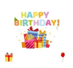 استیکر دات کارت (Happy Birthday ) طرح کادو