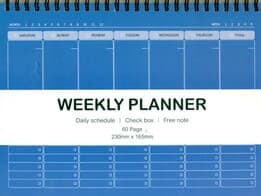 دفتر برنامهریزی مدل weekly planner کد 3122